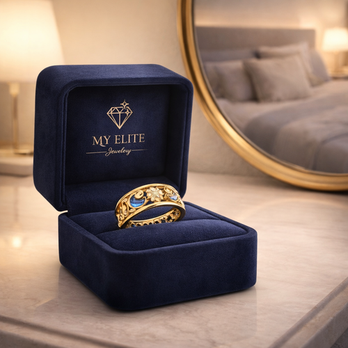 Celestial Trinity Gold Ring