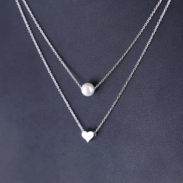 Élan Double Heart Necklace