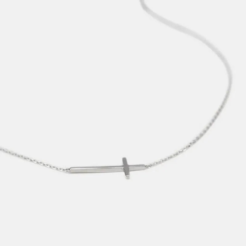 PureGrace Silver Cross Necklace