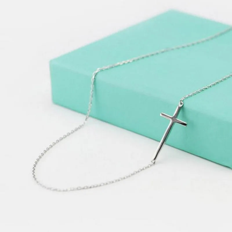 PureGrace Silver Cross Necklace