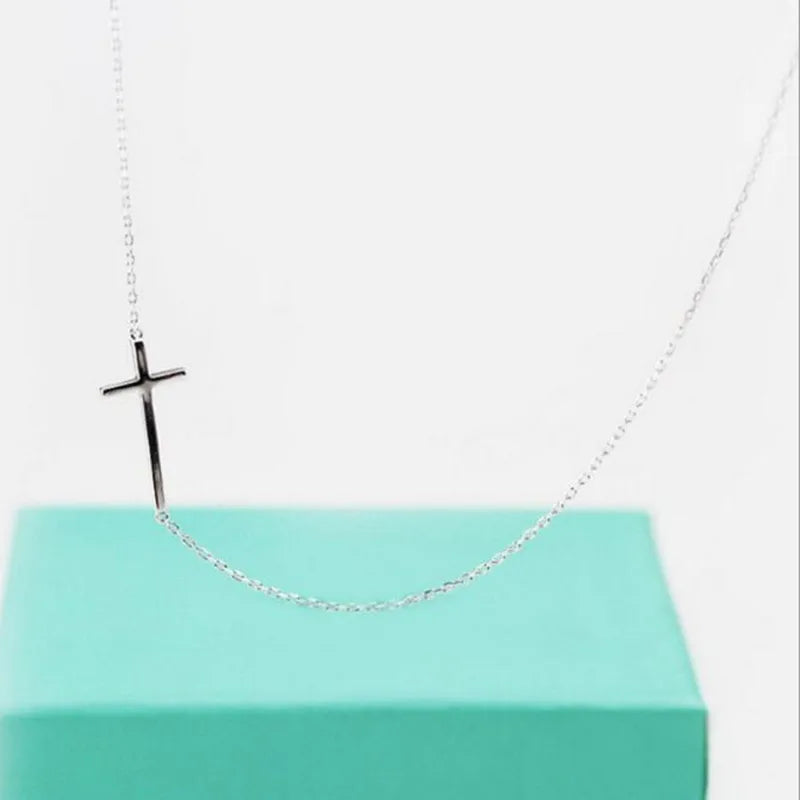 PureGrace Silver Cross Necklace