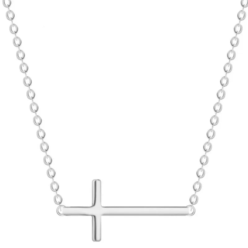 PureGrace Silver Cross Necklace