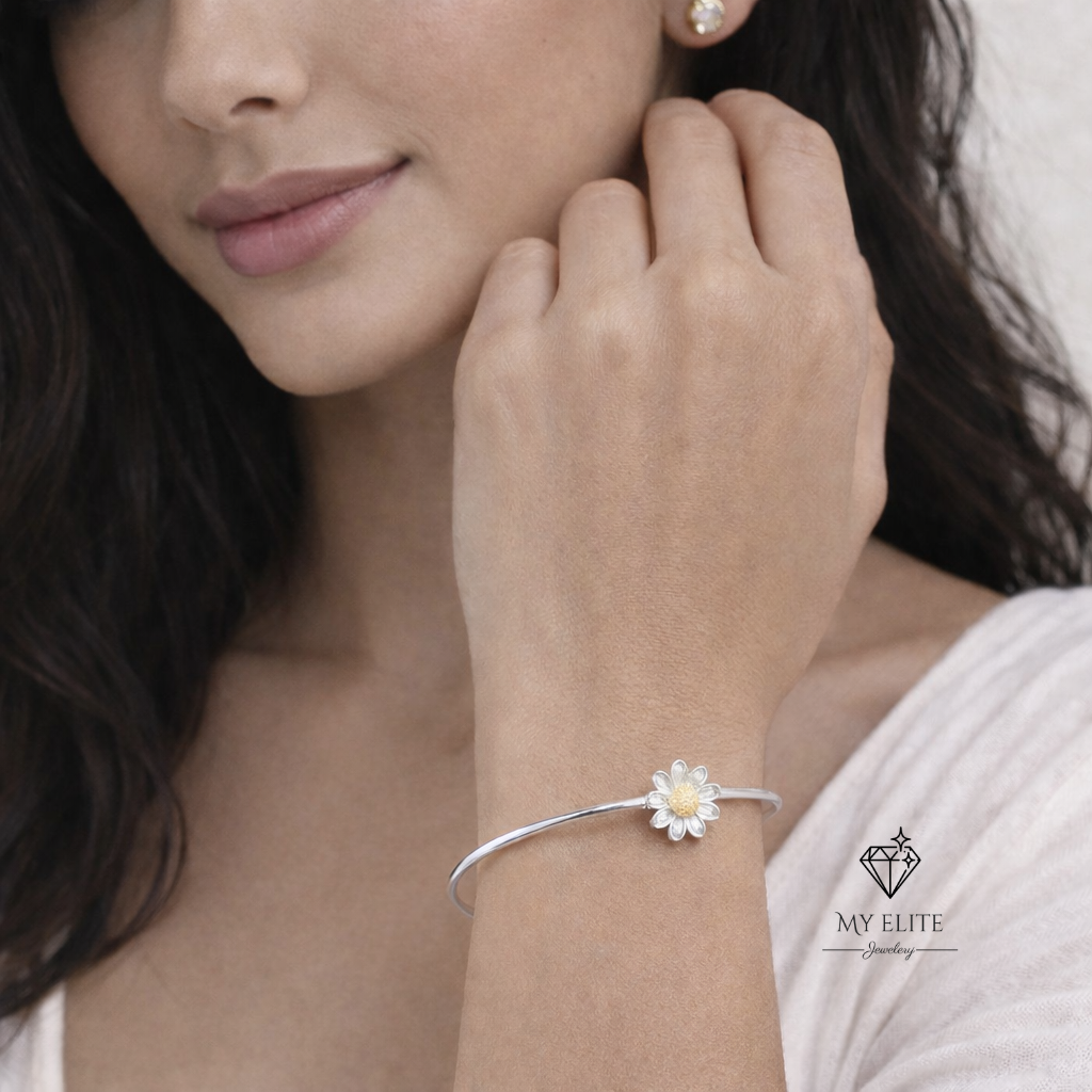 Luna Daisy Silver Bracelet
