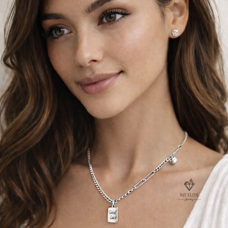 Aurora Good Luck Silver Necklace